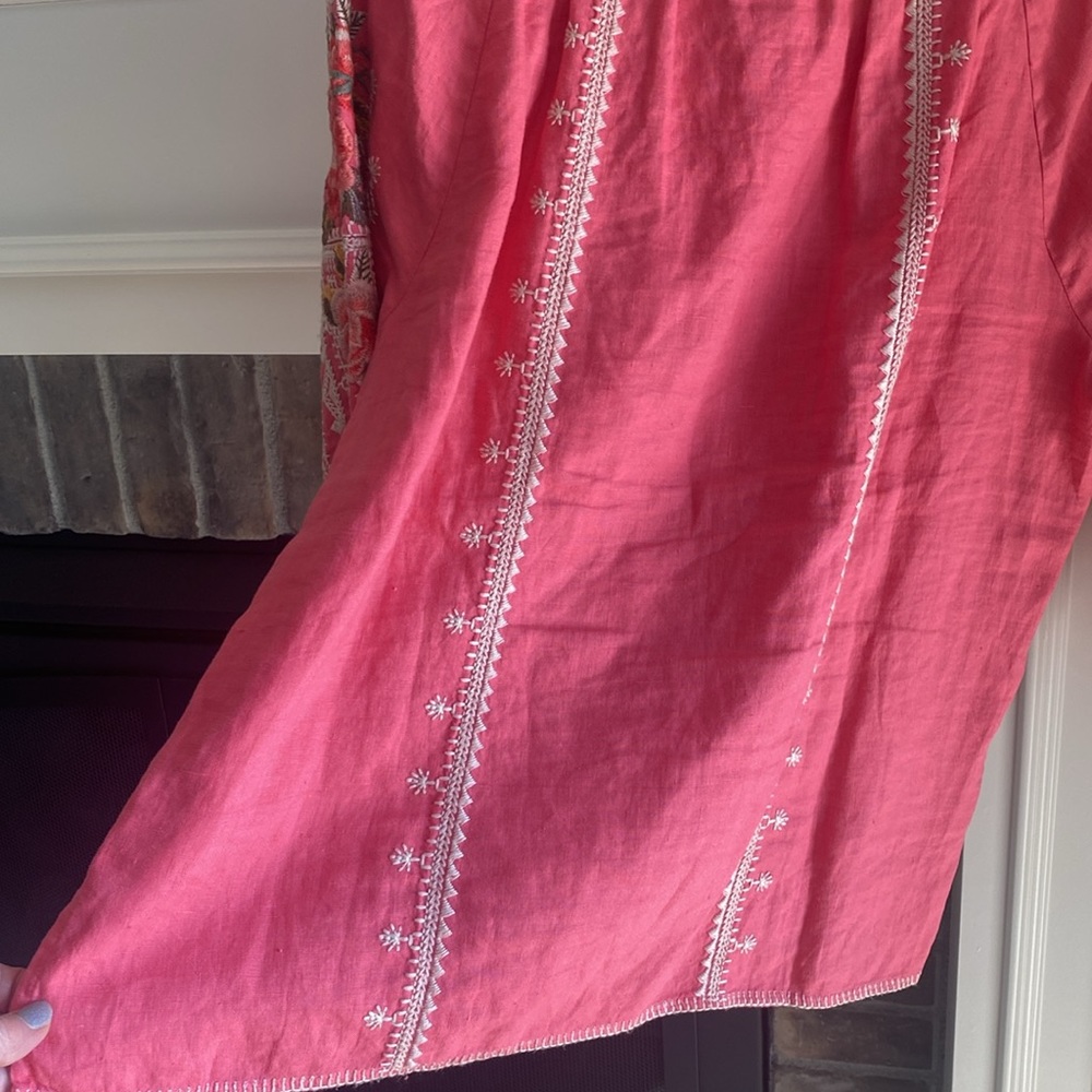 NWT Johnny Was Paola Peasant Tie Blouse in Size M - Picture 9 of 13